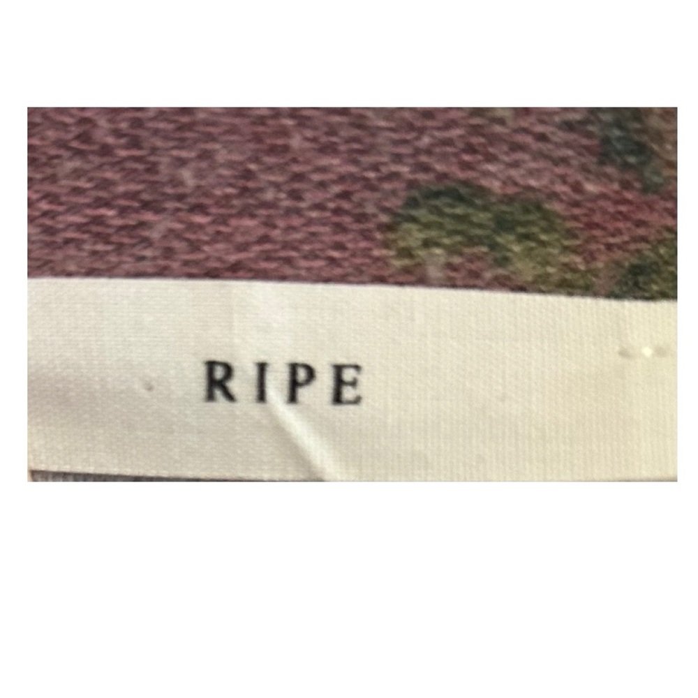 RIPE Floral Knit Soft Stretchy Tee Dusty Rose Sz S Rayon Blend Cottagecore Boho - Picture 9 of 16